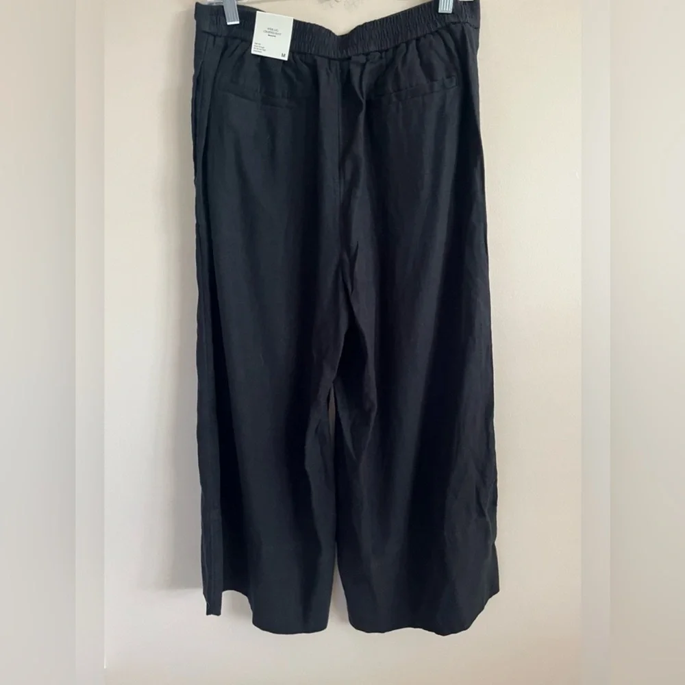 NWT! ANYDAY WIDE-LEG HIGH-RISE LINEN-BLEND CROPPED PANT 🩷  812744